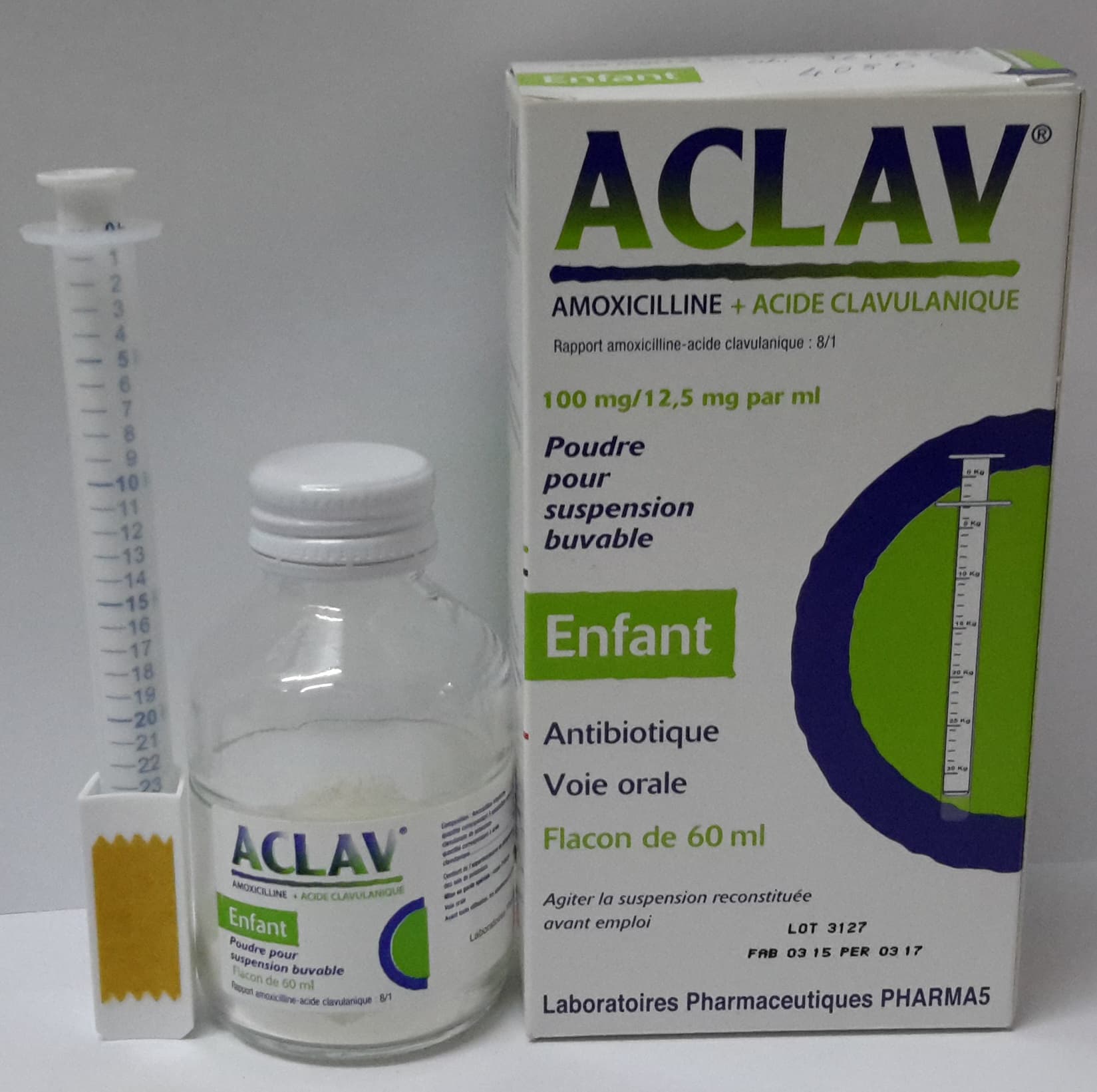 ACLAV 100 MG / 12,5 ML, Poudre pour suspension buvable