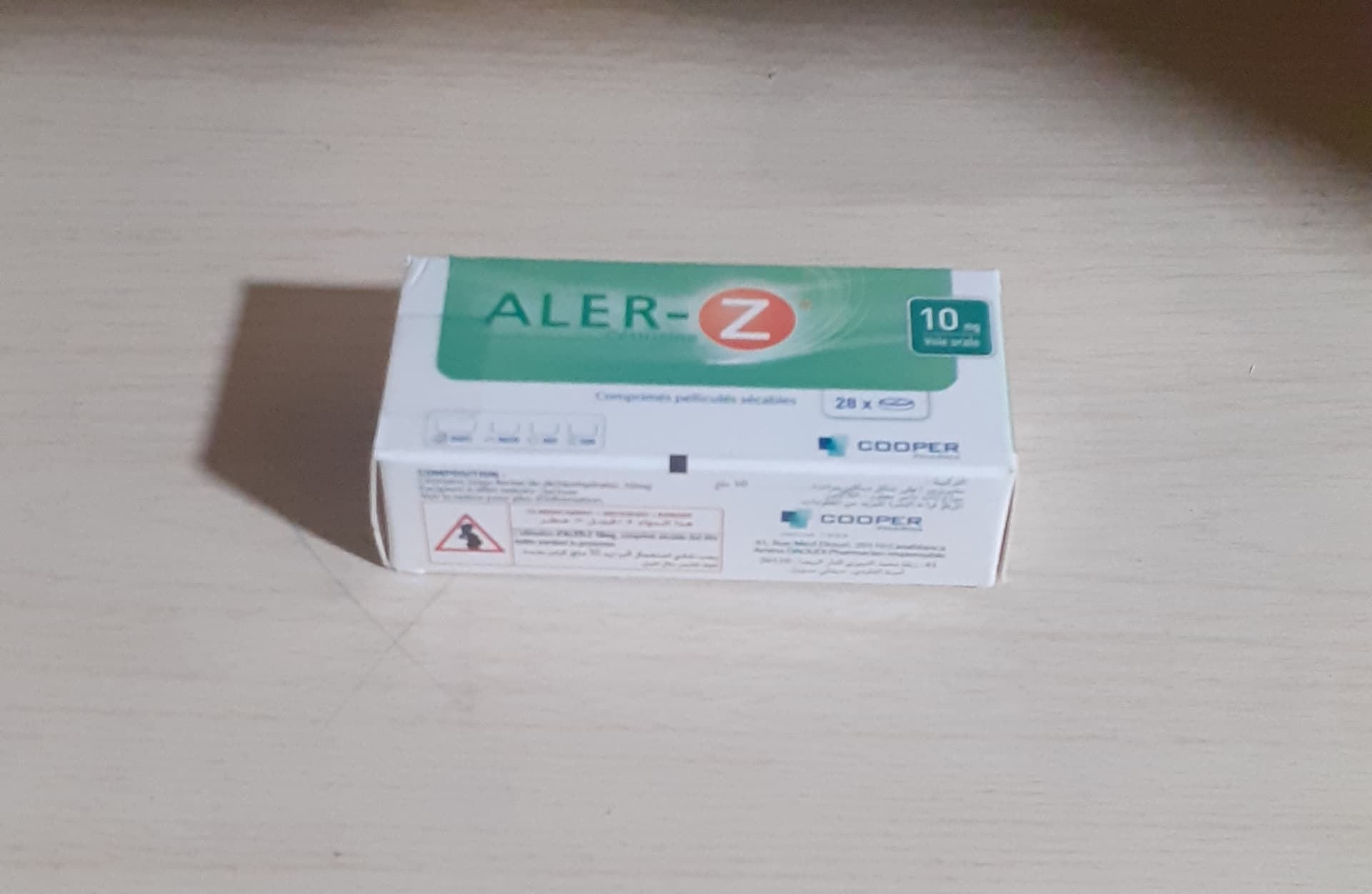 ALER-Z 10 MG, Comprimé pelliculé
