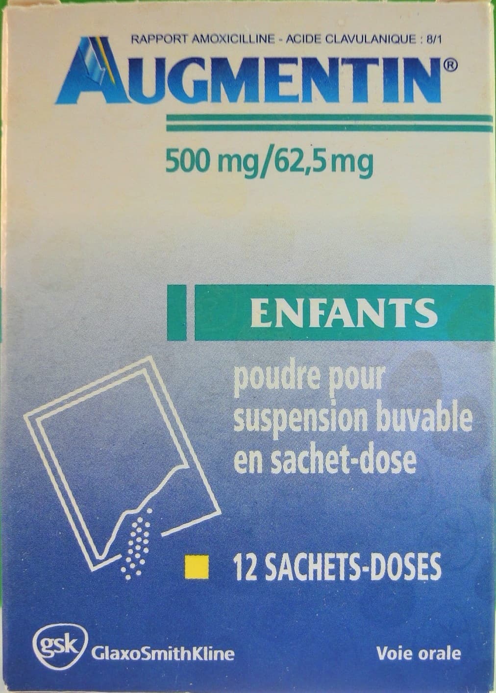 AUGMENTIN ENFANT 500 MG / 62,5 MG, Sachet