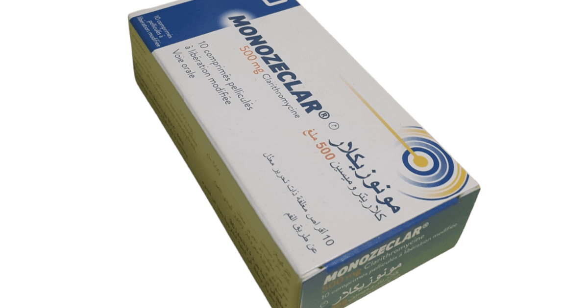 MONOZECLAR 500 MG, Comprimé pelliculé à libération modifiée