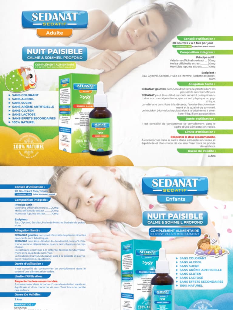 SEDANAT ENFANT, Goutte